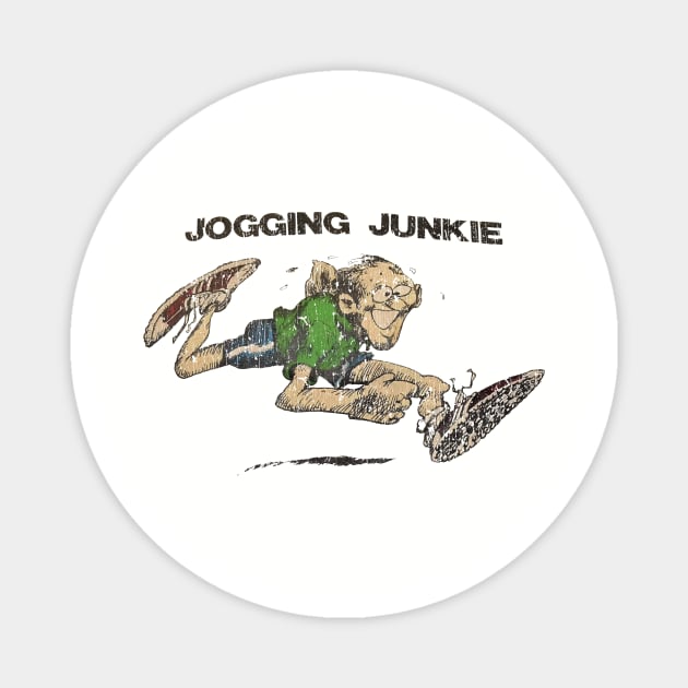 Jogging Junkie 1974 Vintage Magnet by RASRAP